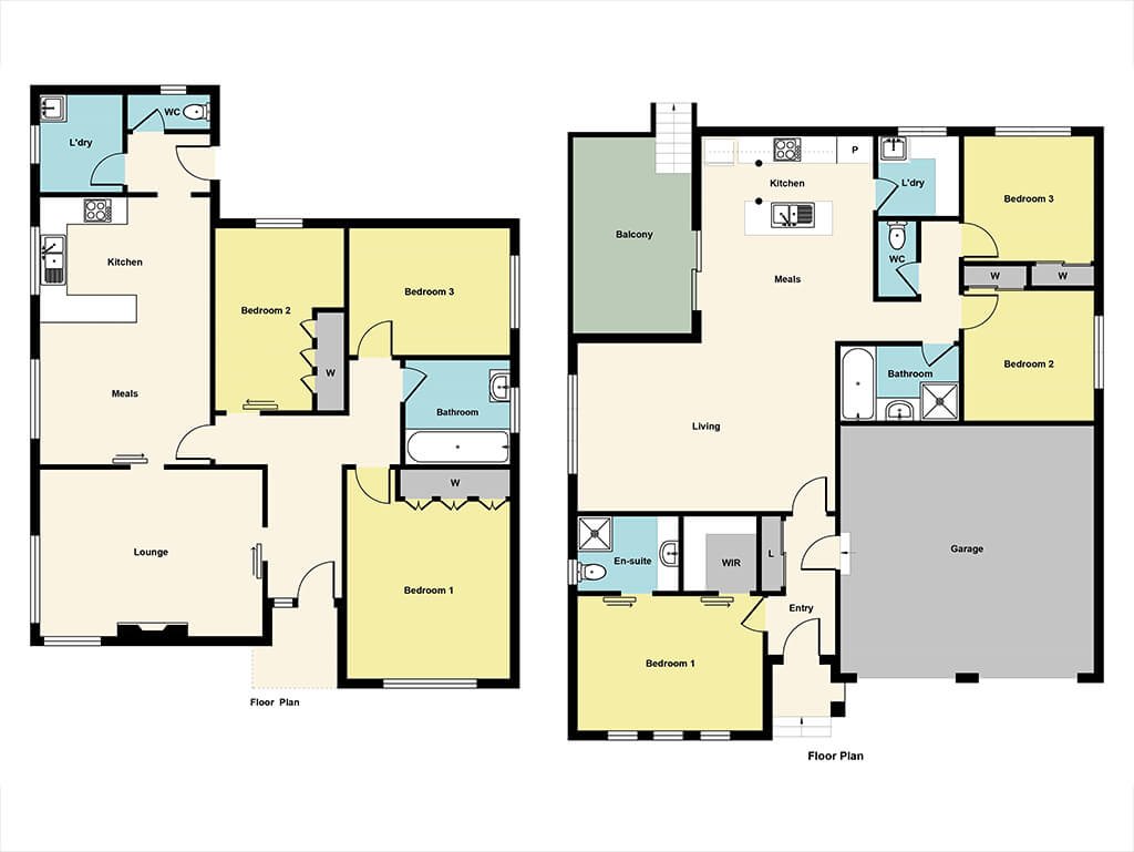 Real estate floor plans in any design