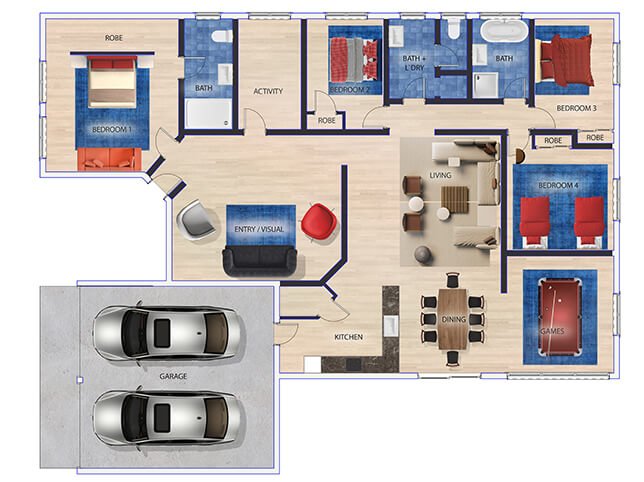Custom floor plans for real estate